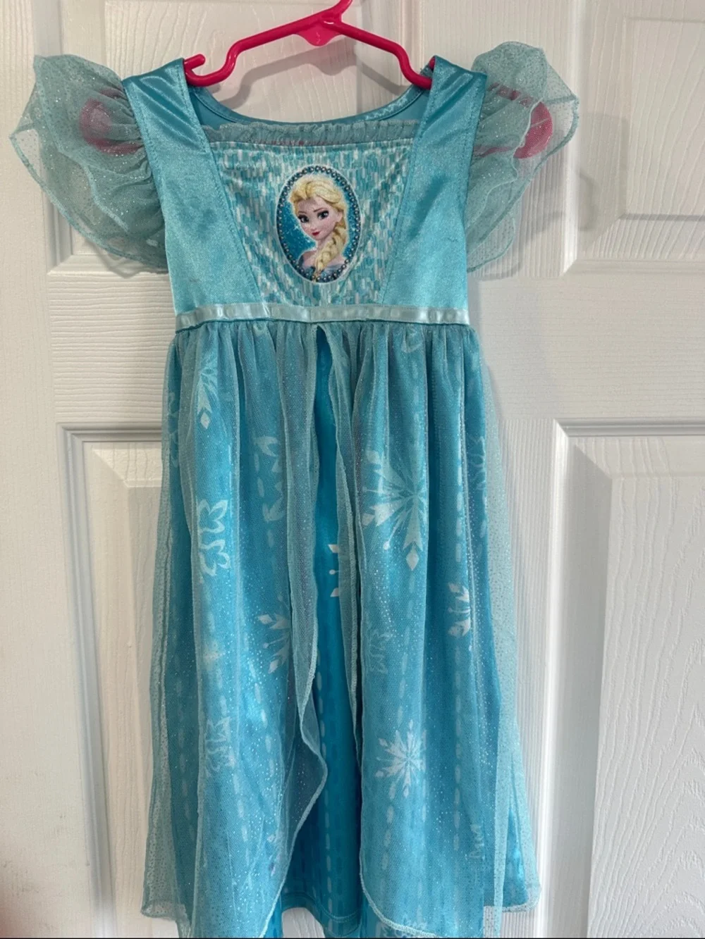 Disney Frozen Girls Blue Pink Green Princess Nightgowns (3 Pack) - Picture 2 of 12